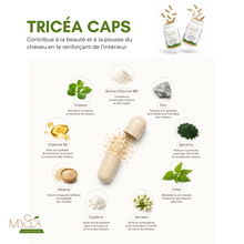 Load image into Gallery viewer, TRICÉA CAPS: complément alimentaire pour la force, la beauté et la pousse des cheveux
